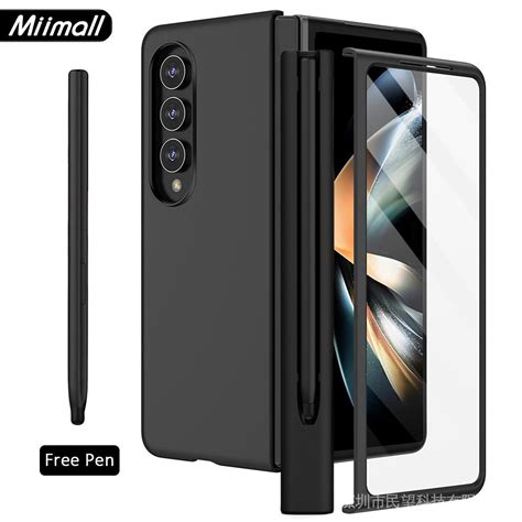 With Free Pen Miimall Samsung Galaxy Z Fold 4 Case With Pen Slot