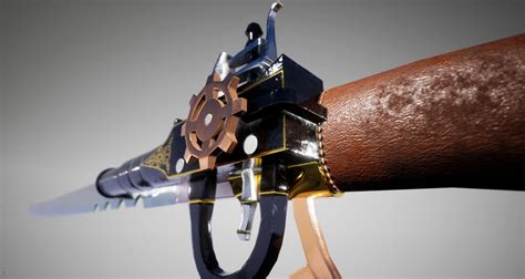 Pistol Sword - Steampunk 3D Model by urielgava