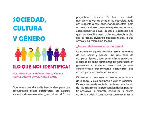 Sociedad, cultura y genero by Katheryn Garcia Amado - Issuu