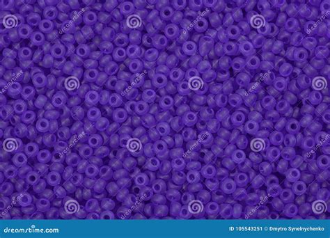 Many Purple Seed Beads Stock Image Image Of Closeup 105543251