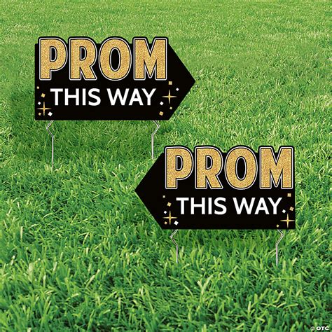 Prom This Way Directional Yard Signs 2 Pc Oriental Trading