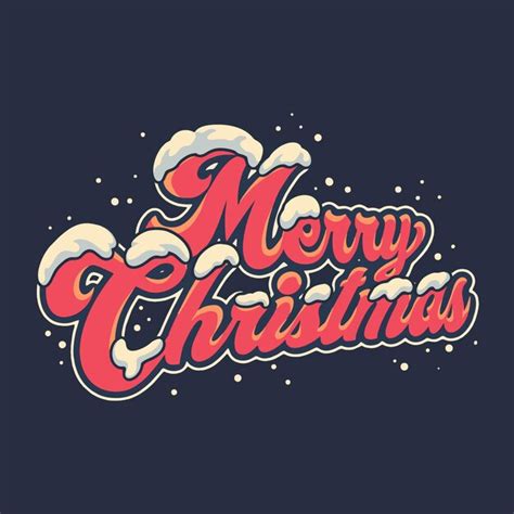 Premium Vector Merry Christmas Typography Vector Illustration For