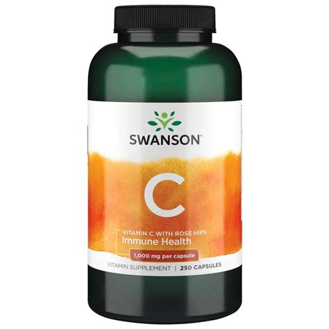 Swanson Vitamin C With Rose Hips 1000mg 250 Caps