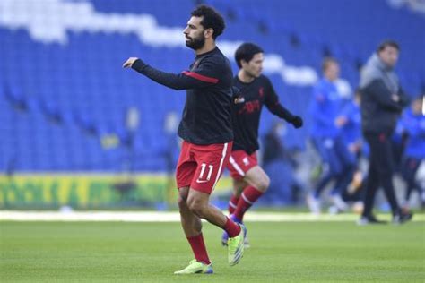 Liverpools Mohamed Salah Warms Prior Start Editorial Stock Photo