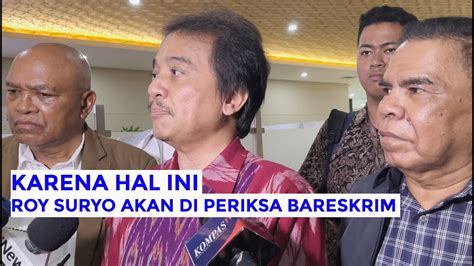 Roy Suryo Akan Di Periksa Bareskrim Youtube