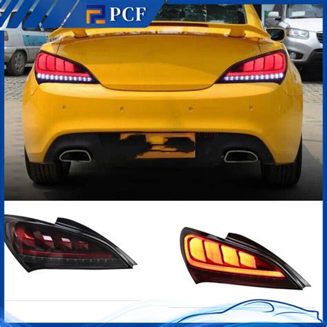 For Hyundai Genesis Coupe Black Led Sequential Signal Tail Brake