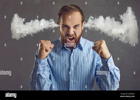 Man And Steam Coming Out Of His Ears Hi Res Stock Photography And