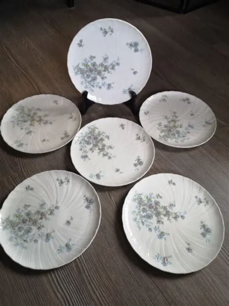 6 ASSIETTES CREUSES en porcelaine de limoges Bernardaud modèle à