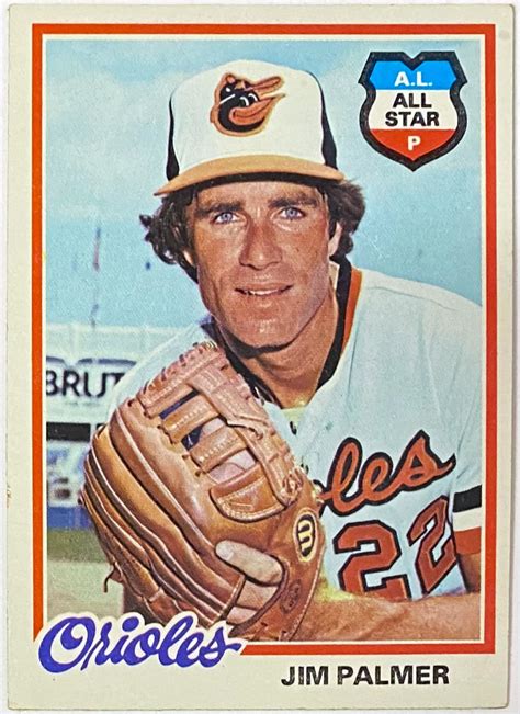 Jim Palmer Topps Baltimore Orioles Baseball Card Hof Kbk Sports