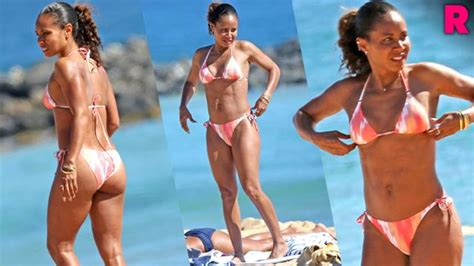 Pretty In Pink Hot Mama Jada Pinkett Smith Flaunts Washboard Abs On