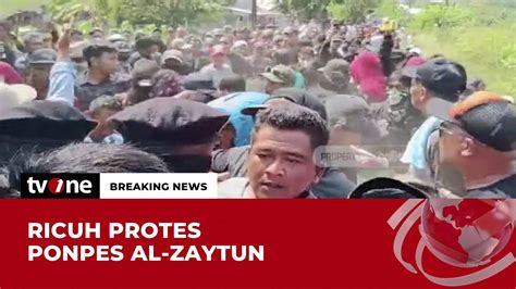 Demo Di Ponpes Al Zaytun Ricuh Massa Terlibat Aksi Saling Dorong