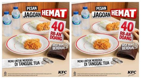 Promo KFC Jagoan Hemat Makan Kenyang Berdua Cuma Bayar Rp 40 000 Ini