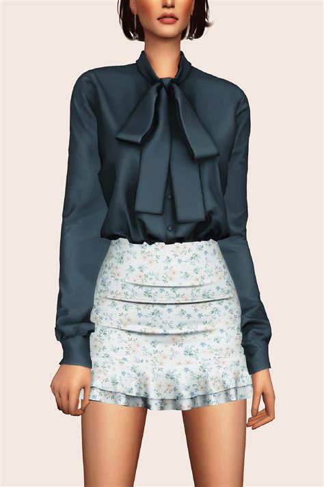 Ribbon Blouse Ruffle Mini Skirt Is Released Gorilla Gorilla Gorilla