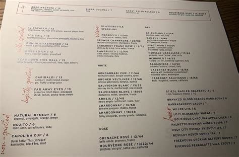 Frannie And The Fox Menu In Charleston South Carolina Usa