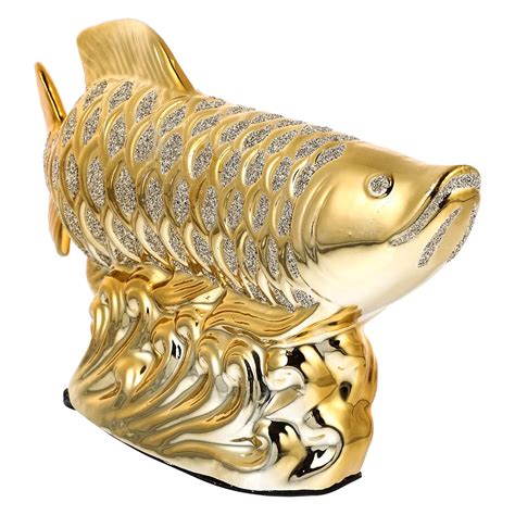 Buy Clispeed Chinese Feng Shui Fish Statue Ceramic Fish Figurines Lucky