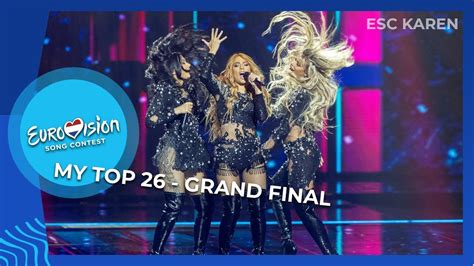 Eurovision 2021 Grand Final My Top 26 Youtube