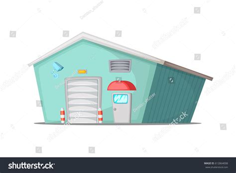 Concept Cartoon Illustration Stylized Warehouse Storing Stock Vector (Royalty Free) 612864008