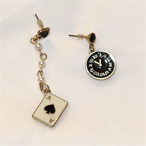 Alice In Wonderland Earrings From Hot Topic Never Worn Depop