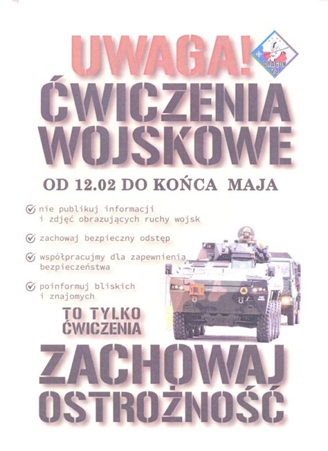 Uwaga ćwiczenia wojskowe zachowaj ostrożność Działdowo pl