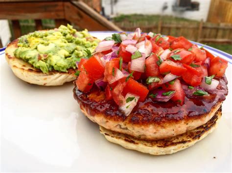 Bbq Salmon Burger With Pico De Gallo And Fresh Guacamole Salsasnobs