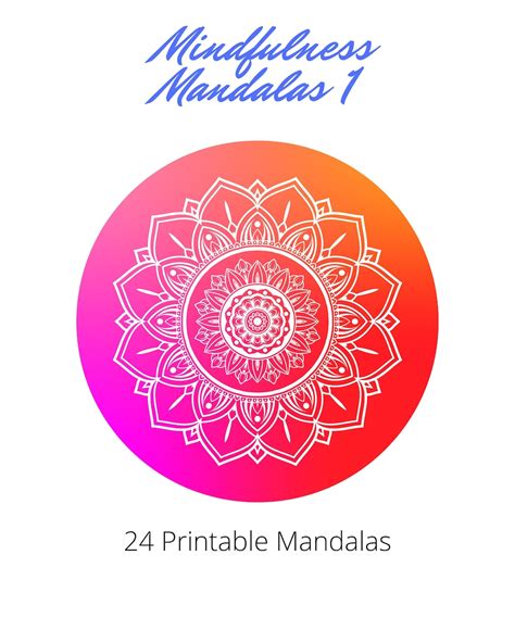 Mindfulness Mandalas 1 Printable Colouring Pages Printable Mental