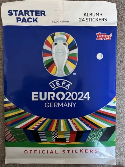 Topps Uefa Euro 2024 Germany Official Stickers Collection Starter Pack