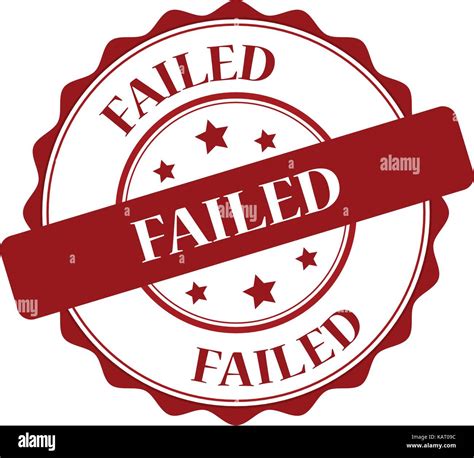 Failed Red Stamp Illustration Stock Vector Image Art Alamy