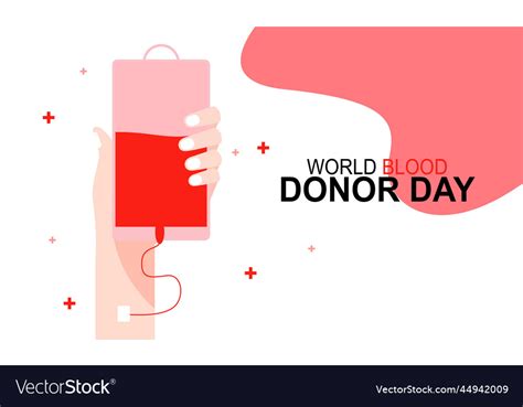 World Blood Donor Day Heart And Blood Drop Concept