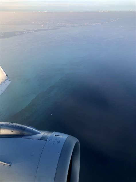 Two Boats Floating Over A Massive Underwater Cliff R Oddlyterrifying