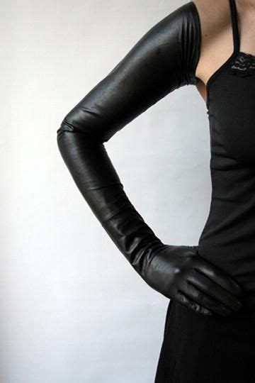 Pin On Armpit Length Leather Gloves