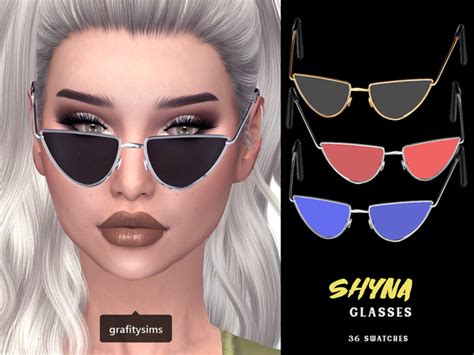 Gold Makeup Makeup Set The Sims Sims Cc Cat Eye Sunglasses Mirrored Sunglasses Sims 4 Cc