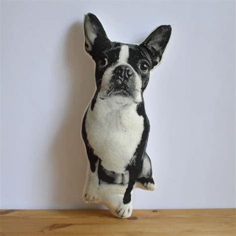 Silkscreen Boston Terrier Pillow Etsy