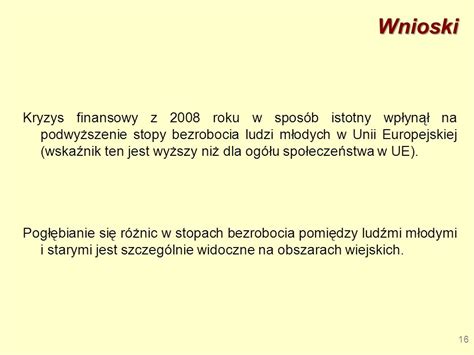 Wpływ kryzysu gospodarczego na sytuację młodzieży wiejskiej na rynku