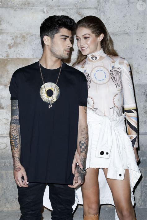 Photo Gigi Hadid et son compagnon Zayn Malik People au défilé de