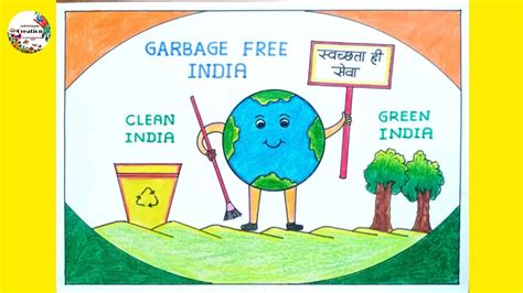 Garbage Free India Drawing Poster How To Draw Garbage Free India