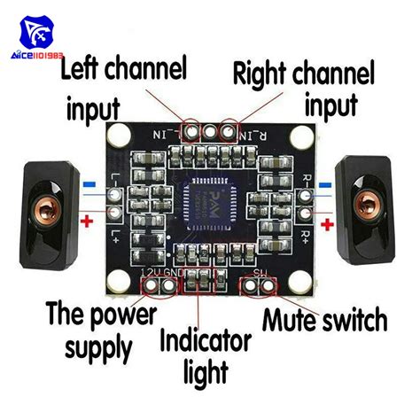 PAM8610 Audio Stereo Amplifier Module Pinout Features Specs Datasheet