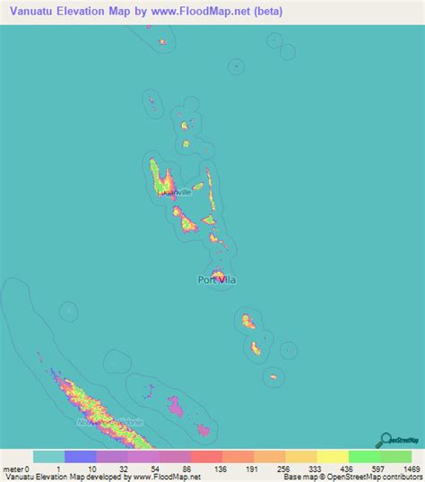 Vanuatu Elevation And Elevation Maps Of Cities Topographic Map Contour