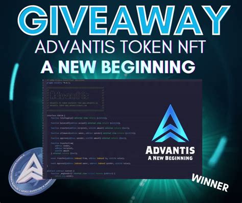 Advantis Token On Twitter Giveaway Time 🎉 Win This Commemorative