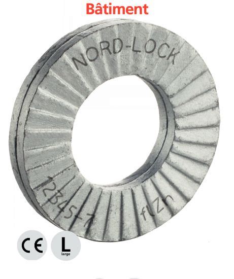 Rondelle Autobloquante Coll E Large Nord Lock Batiment Acier Delta