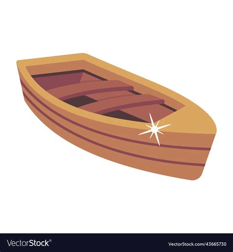 An Icon Of Boat For Rowing Royalty Free Vector Image