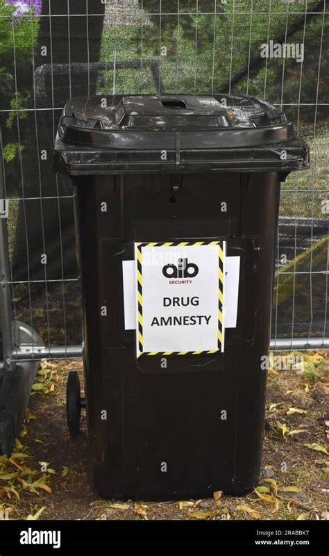 Drug Amnesty Bin At The Hidden Festival In Fred Roche Gardens In Milton