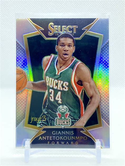 目立った傷や汚れなし ヤニス 2年目シルバープリズム 2014 15 Panini Select Silver Prizm 75