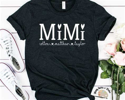 Mimi Shirt With Grandkids Names Custom Mimi Shirt T For Mimi