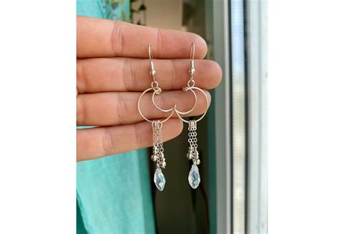 Easy Crescent Moon Dangle Earrings Diy Crafts On Display