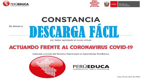 Como Descargar Certificado De Per Educa Youtube