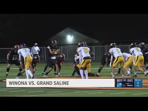 Under The Lights Winona Vs Grand Saline Youtube