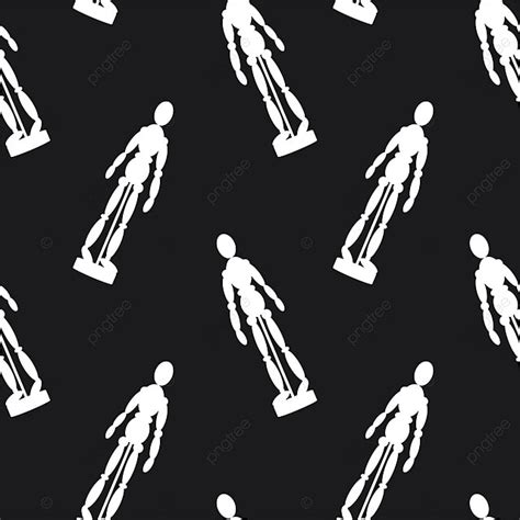 Vector Flat Silhouette Hand Drawn Seamless Pattern Background Seamless