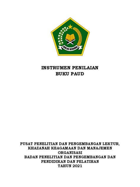 Instrumen Penilaian Buku Paud Pdf