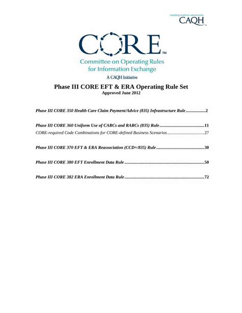 Pdf Phase Iii Core Eft Era Operating Rule Set Caqh Phase Iii