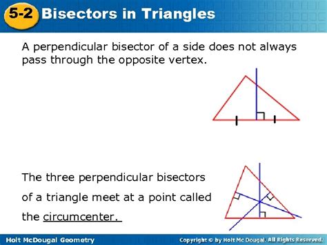 5 2 Bisectors In Triangles Section 5 2